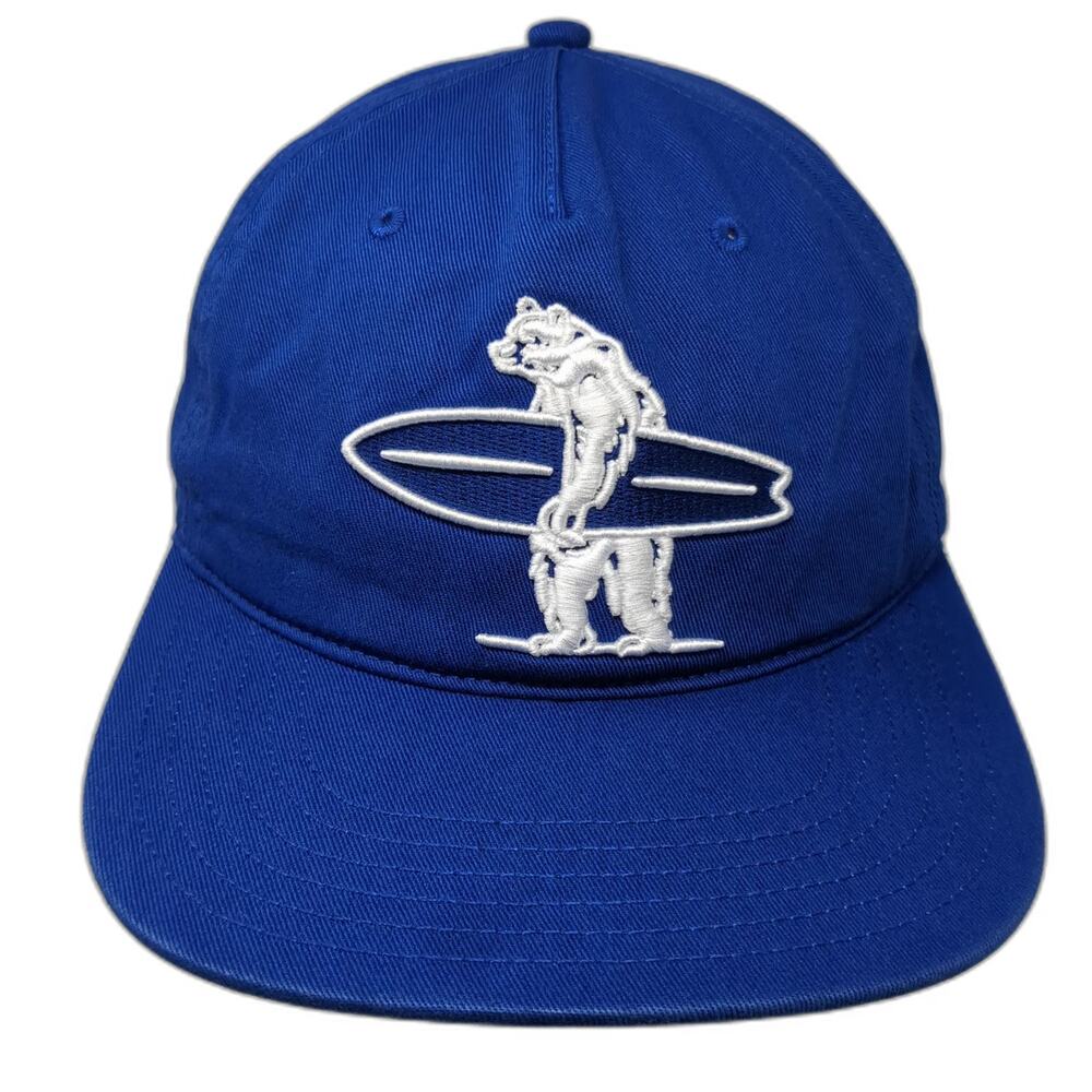 Everyday California 5 Panel Blue One Size Snapback Hat Surfing Bear Logo Cotton